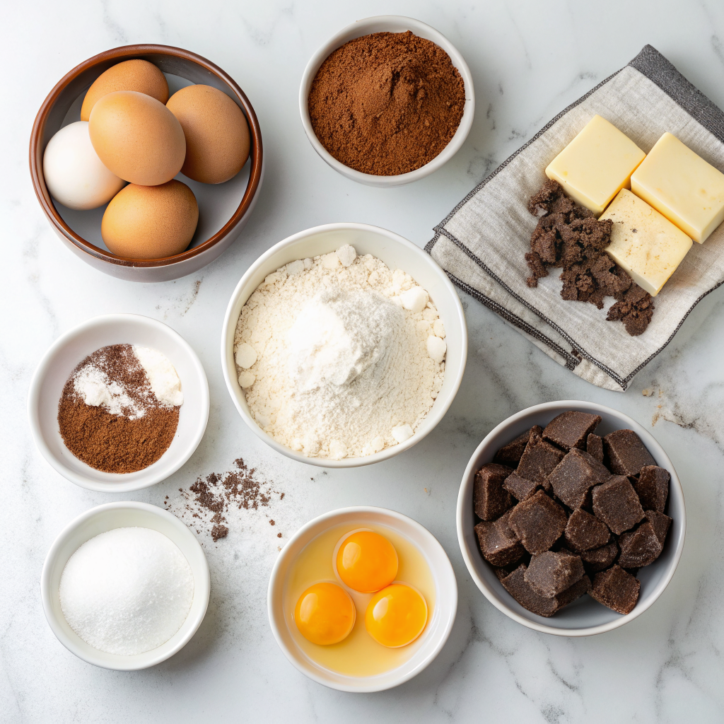 One bowl brownies ingredients
