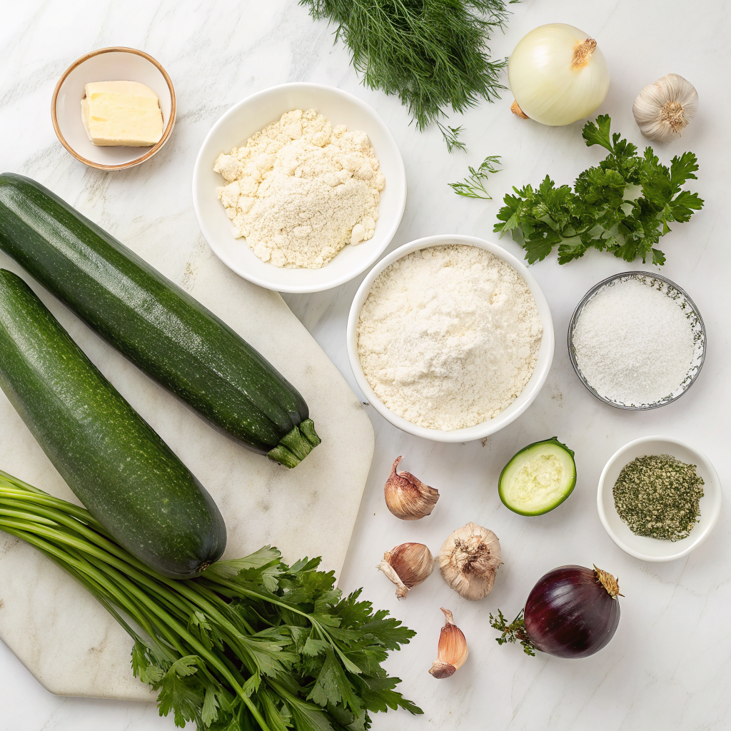 Zucchini fritters ingredients