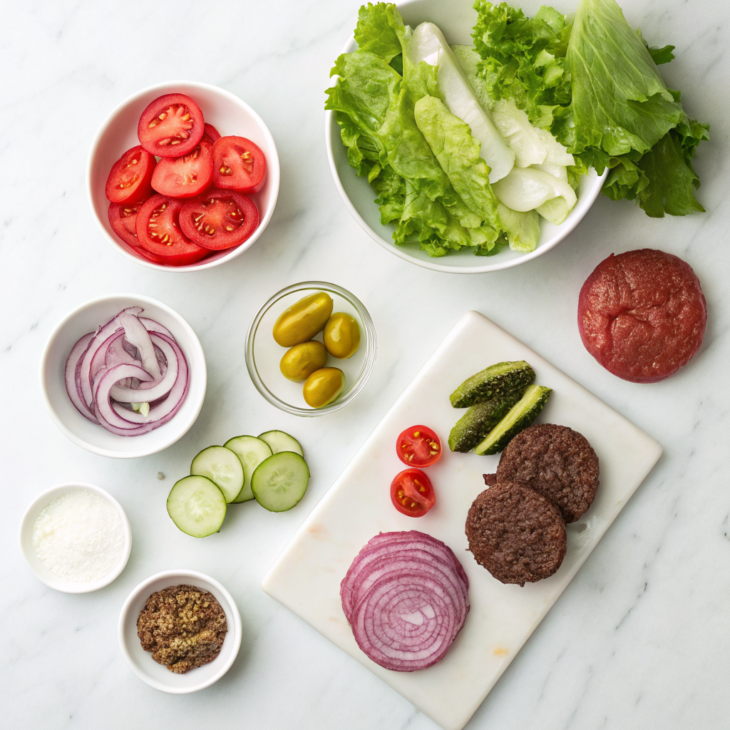 Burger bowls ingredients
