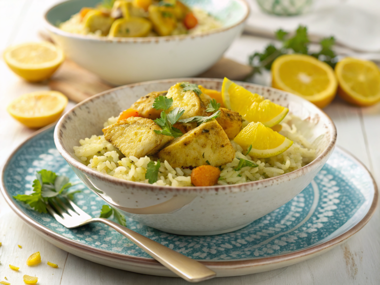 Anti inflammatory bowl with turmeric chicken and rice recipe