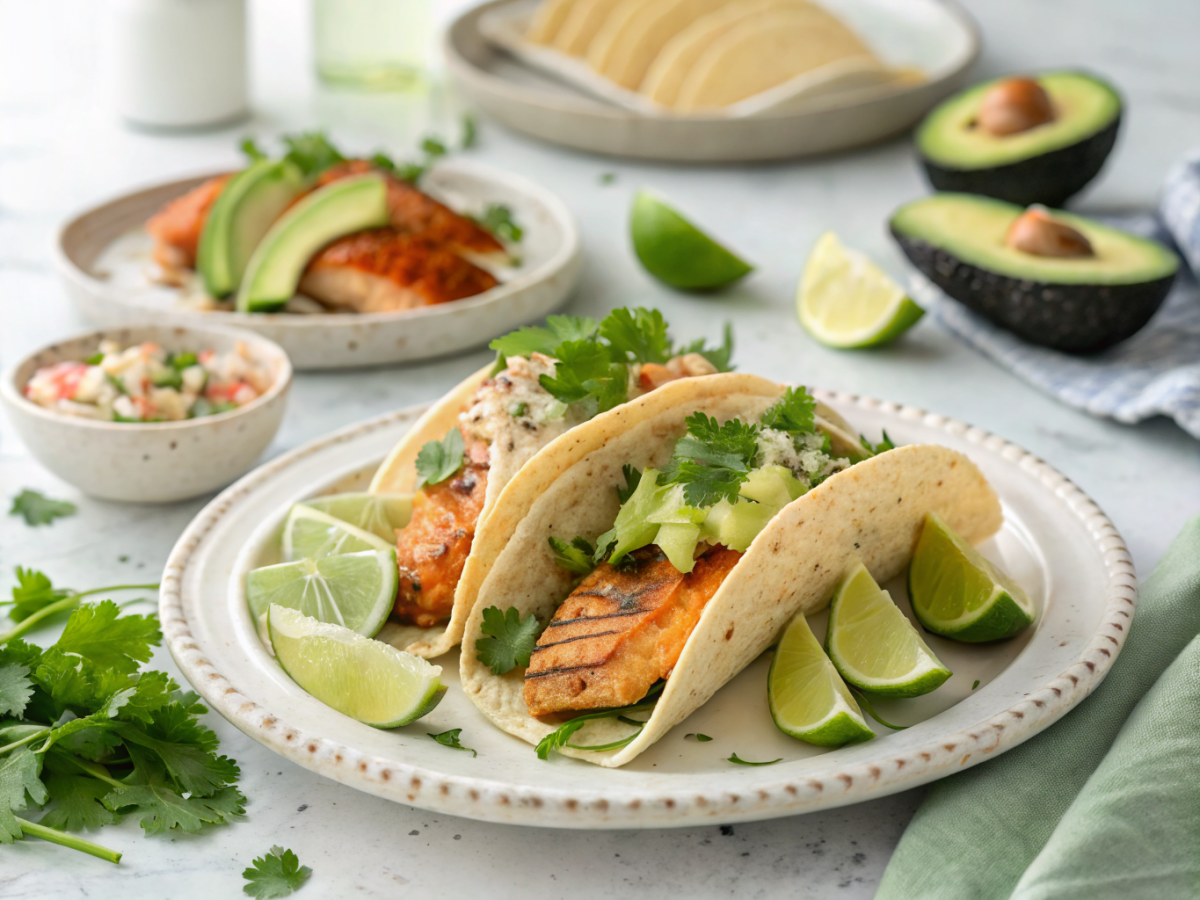 Crispy Air Fryer Salmon Tacos Recipe | Home Cook Legacy Crispy air fryer salmon tacos you'll want on repeat