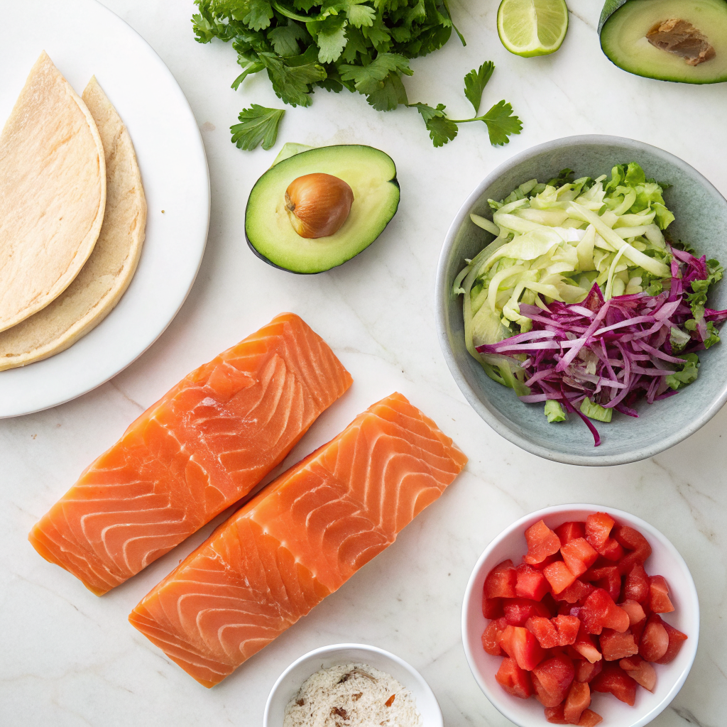 Crispy Air Fryer Salmon Tacos Recipe | Home Cook Legacy Crispy air fryer salmon tacos ingredients