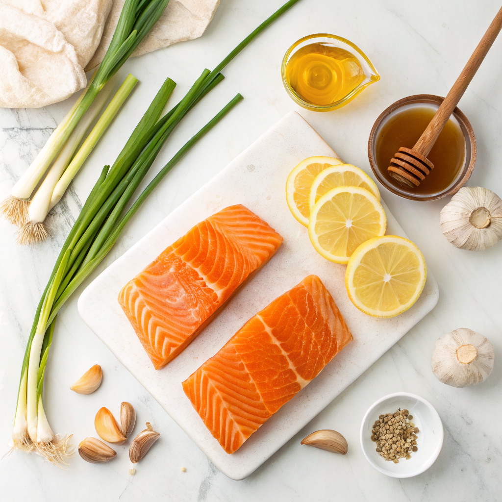 Honey garlic salmon no soy sauce ingredients