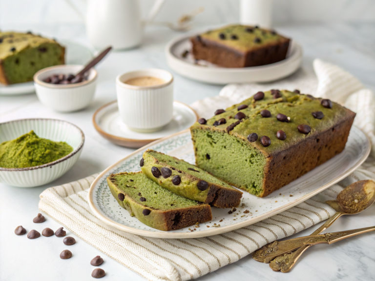 Matcha banana bread with chocolate chips recipe