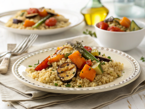 Quinoa with roasted vegetables recipe