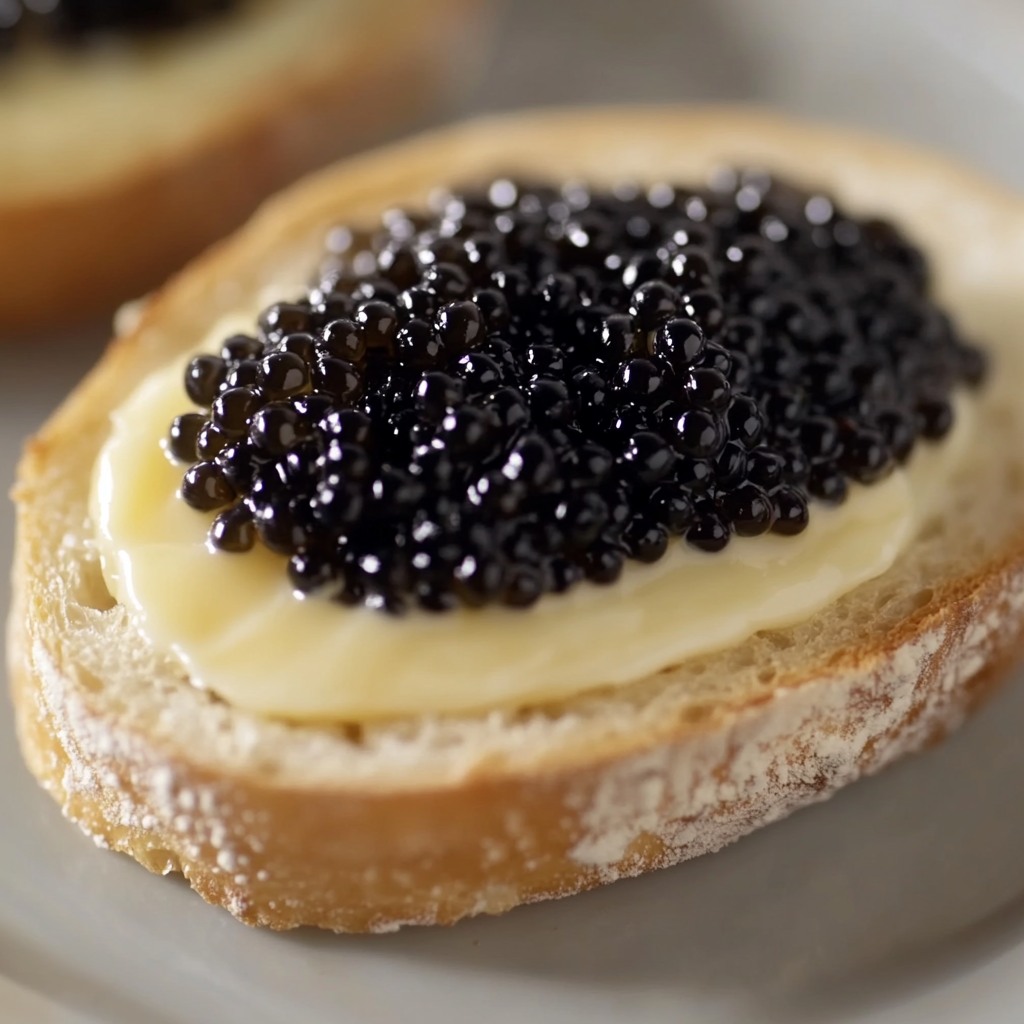 Black Caviar &Amp; Melted Butter Toasts | Home Cook Legacy Black caviar & melted butter toasts recipe photo