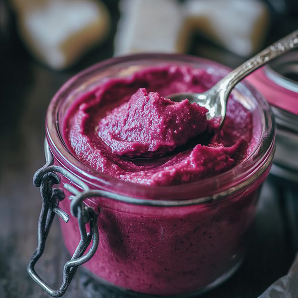 Rose Beet &Amp; Goat Cheese Spread | Home Cook Legacy Rose beet & goat cheese spread recipe photo