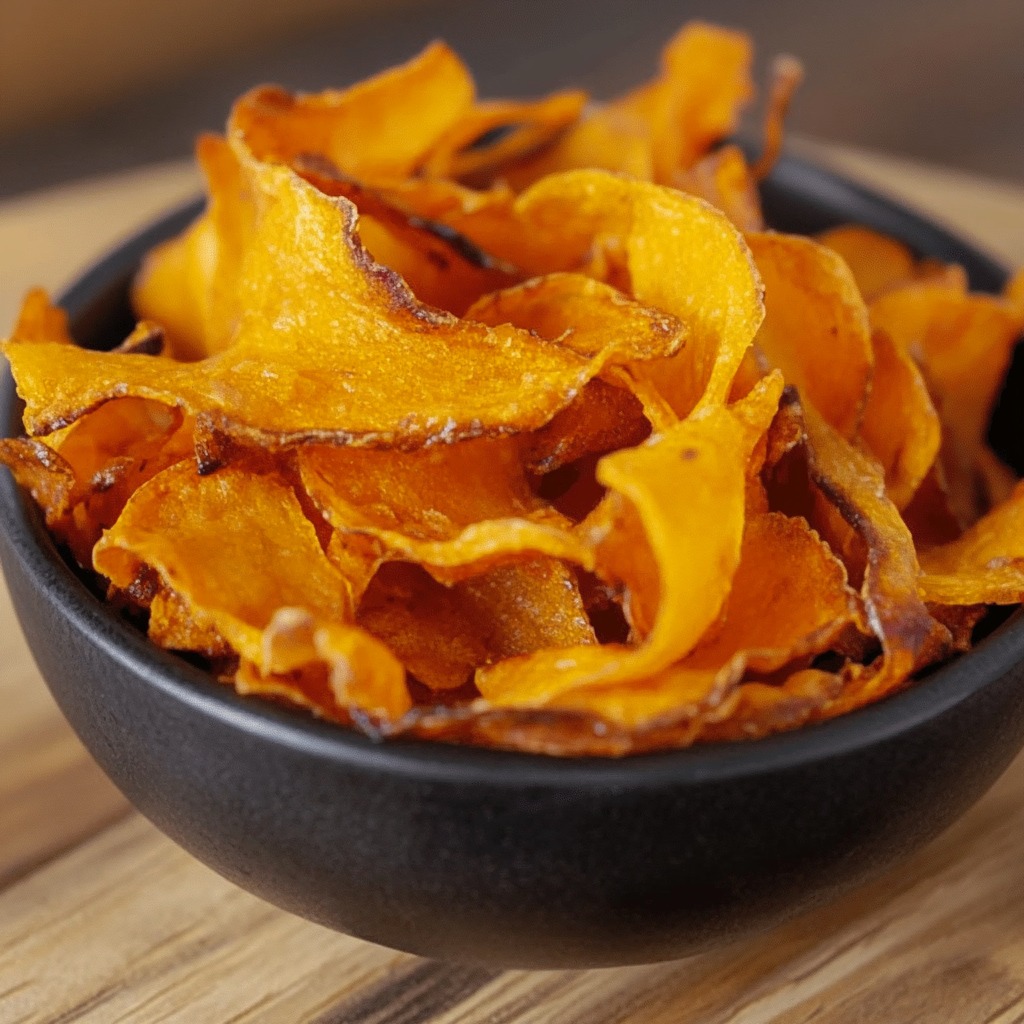 Crispy Baked Sweet Potato Chips (3 Ingredients) | Home Cook Legacy Crispy baked sweet potato chips (3 ingredients) recipe photo