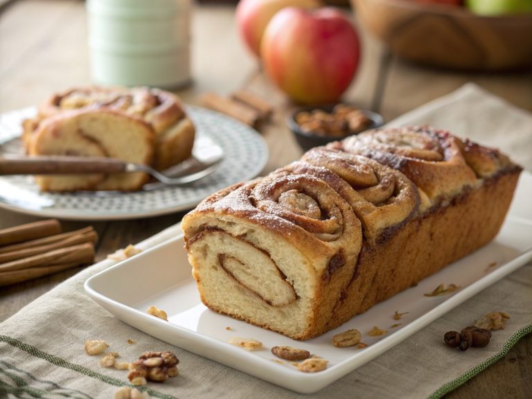 Cozy cinnamon apple swirl bread