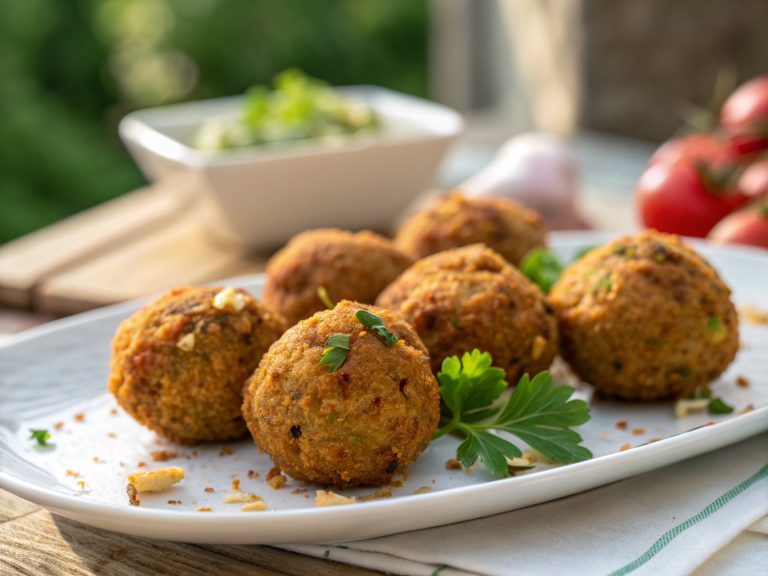 Crispy air fryer chickpea veggie balls