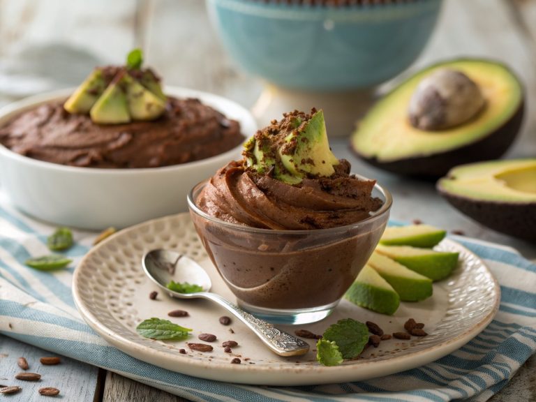Decadent avocado chocolate mousse