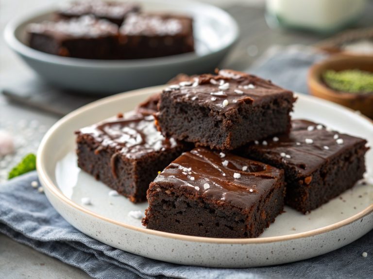 Indulgent dark chocolate avocado brownies