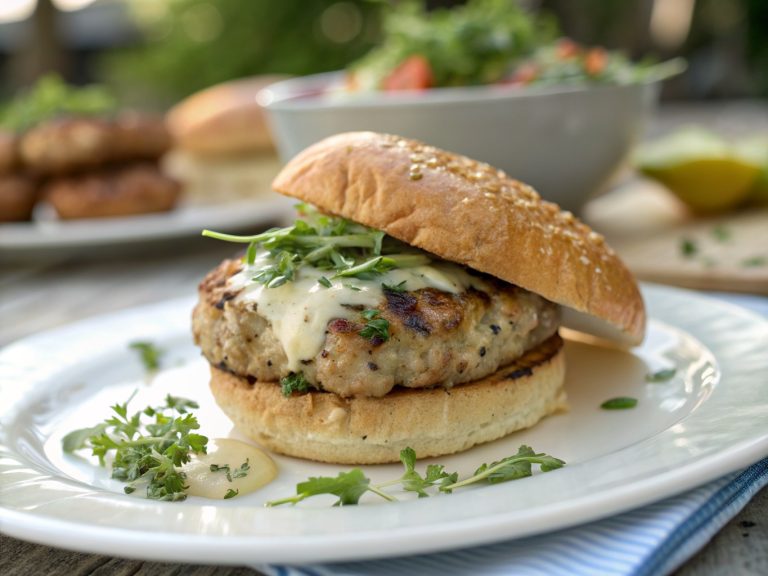Savory garlic herb turkey burgers
