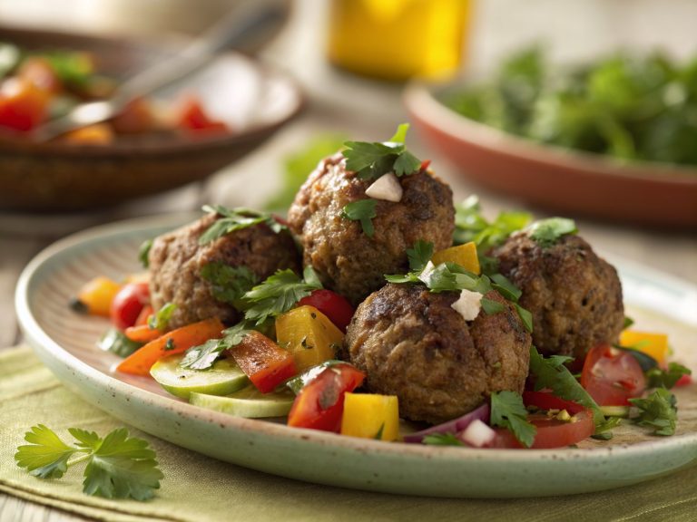 Spiced moroccan lamb meatballs