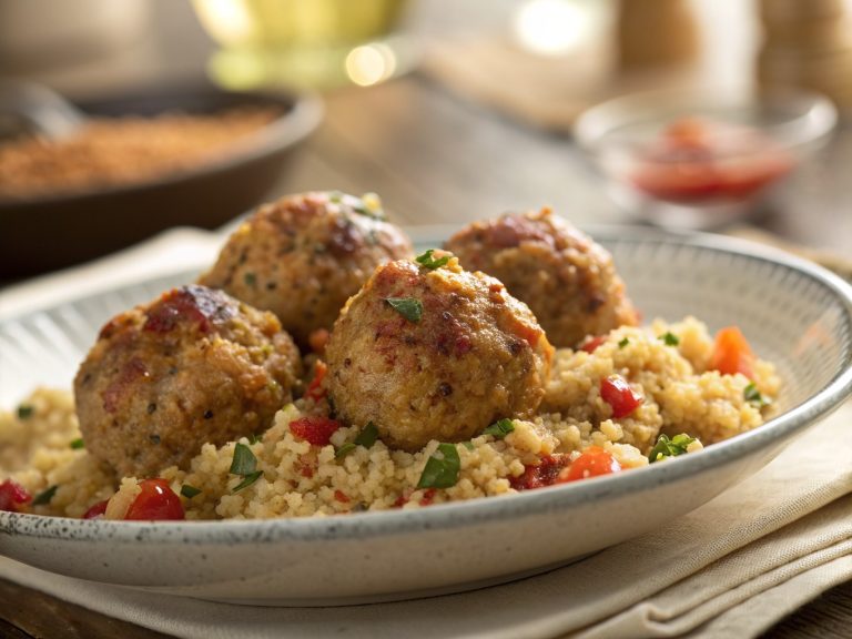 Spicy quinoa & turkey meatballs