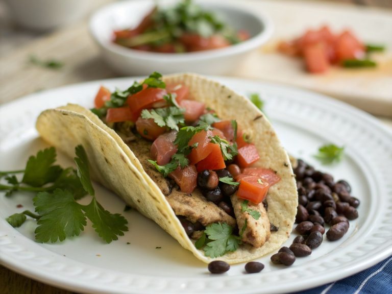 Wholesome chicken & black bean tacos