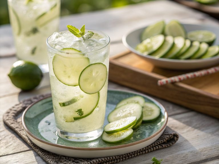 Zesty cucumber lime refresher