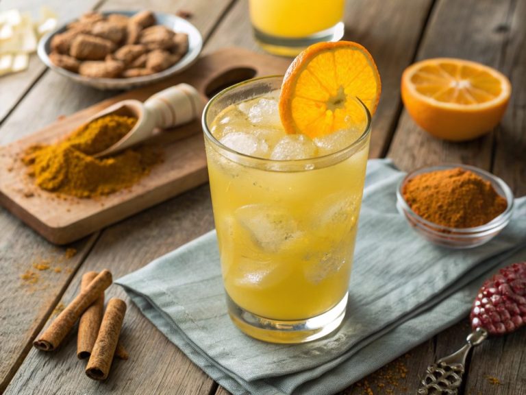 Golden turmeric citrus tonic