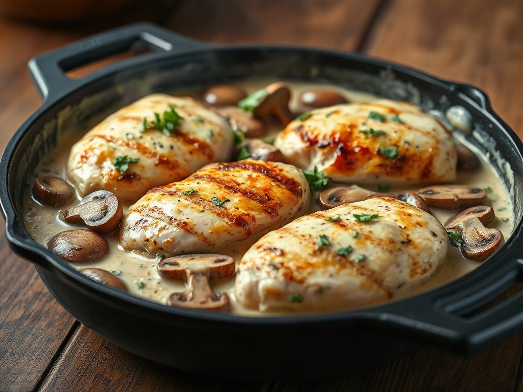 Creamy Mushroom Chicken Skillet