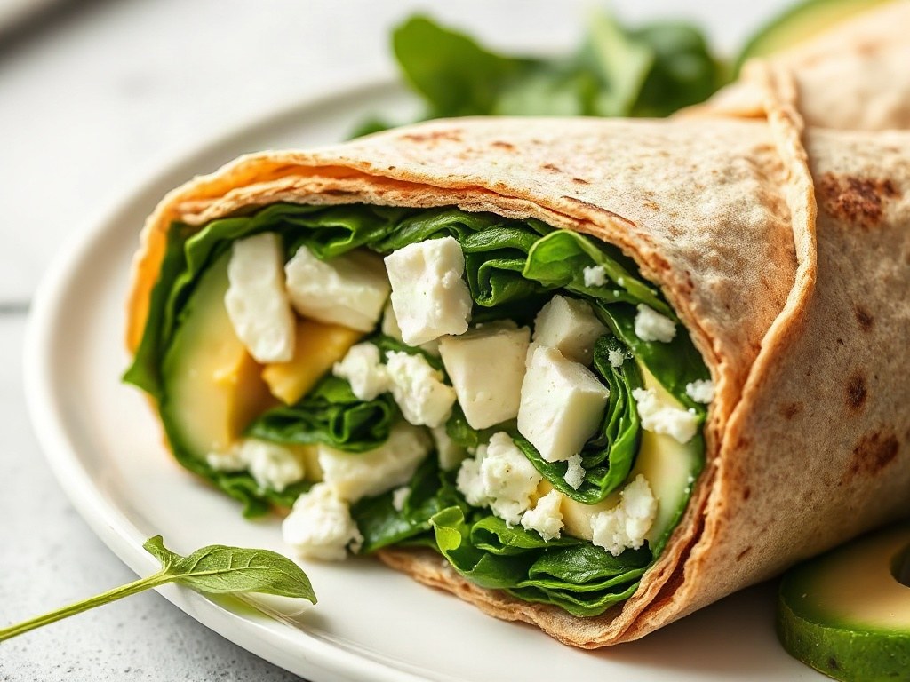 High-Protein Egg White & Spinach Wraps