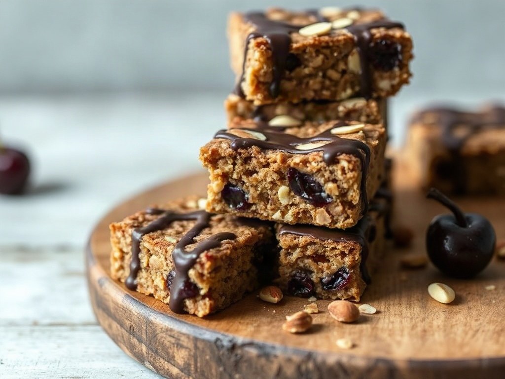 No-Bake Dark Cherry Almond Oat Bars